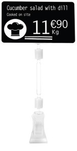 EVOLIS Clip-Kartenhalter mit Gelenkkopf, 8 cm hoch, 25 Stk.