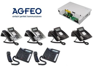 AGFEO Komplettsystem mit ES548 und 6 Telefonen