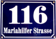 Hausnummernschild aus Email