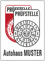 Plakette rot-weiß mit Wunschtext