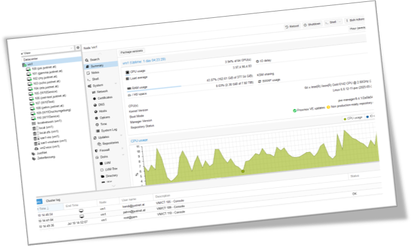 Proxmox management console