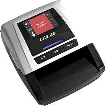 CCE 22 &ndash; Warnanzeige bei verd&auml;chtiger Banknote