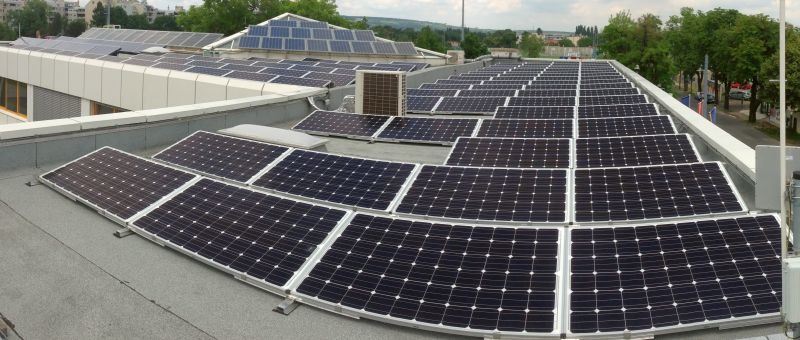 Erweiterte Photovoltaikanlage im Jahr 2014